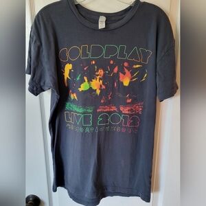 Coldplay 2012 Mylo Xyloto Concert Tour T Shirt Size Unisex (M) Gray